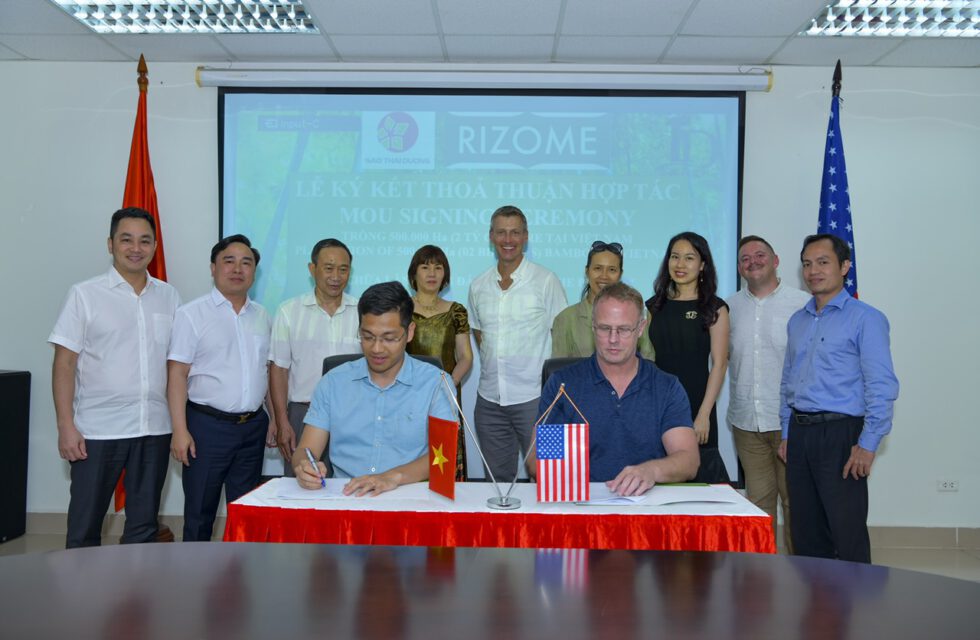 SJF ký kết hợp tác với Tập đoàn Rizome (Mỹ) để trồng 500 000 ha tre tại Việt Nam để tạo vùng nguyên liệu và chống biến đổi khí hậu